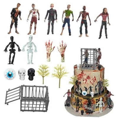 21 Piezas Decoración de Pasteles Zombie - Suministros de Fiesta de Cumpleaños Zombie - Toppers para Pasteles para  Foto 1 de 4