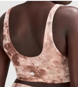 LULULEMON ALIGN BRA SHINE SIZE 10 Diamond Dye Misty Shell Cacao Diffuse Dot Foil - Picture 1 of 9