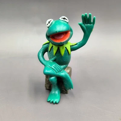 Figura de PVC Muppets Schleich Kermit Frog agitando desde maleta Alemania Occidental 2 pulgadas Foto 1 de 4