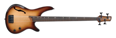 Bajo Ibanez Soundgear sin trastes agujero F natural marrón ráfaga plana Foto 1 de 4