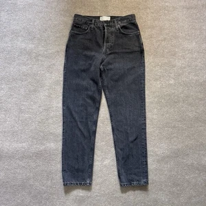 Everlane The 90s Cheeky Women’s High Rise Ankle Jeans Black Denim Button Fly 27 - Picture 1 of 15
