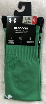UNDER ARMOUR Calcetines de Fútbol Sobre la Pantorrilla Verdes Unisex Talla Hombres 7-8.5/W 6-10 Foto 1 de 2