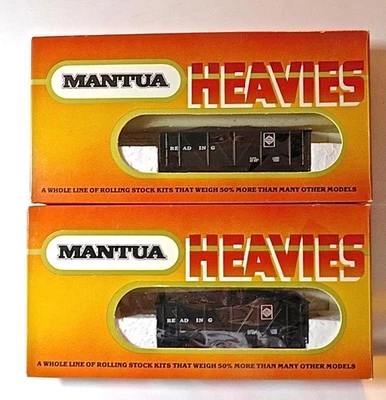 Pair of Mantua #729-21 HO Scale Heavy RDG Reading Hopper with Load Brand New - Image 1 of 4