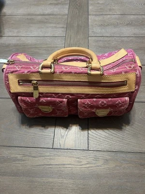 Louis Vuitton Monogram Fuschia Denim Authentic Excellent Hardware Pre loved - Image 1 of 4
