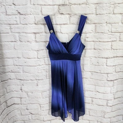 Y2K Babydoll Asymmetric Dress Size 3 XS Fairy Grunge Whimsigoth Glitter Ombre - Image 1 of 4