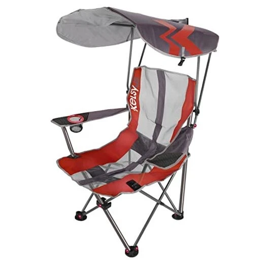 SwimWays оригинальный складной навес стул для кемпинга, задние ворота и серый/красный - Изображение 1 из 4