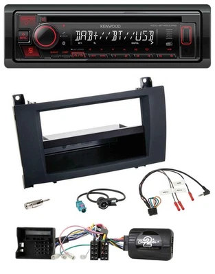 Kenwood Lenkrad CD USB Bluetooth DAB Autoradio für Mercedes SLK R171 2004-2011 - Bild 1 von 4