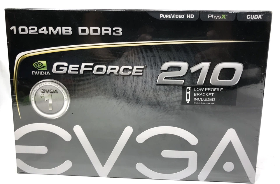 EVGA NVIDIA GeForce 210 1024 MB DDR3 Video Card - New Sealed - Image 1 of 4