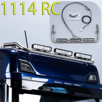 LED Vordere Scheinwerfer Dachlichter Für 1/14 Tamiya RC LKW Sacnia 770S VOLVO  - Bild 1 von 4