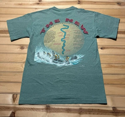 Camisa de recuerdo vintage 1995 The New River veterano de aguas blancas rafting EE. UU. mediana Foto 1 de 4