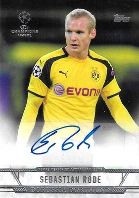 2016-17 Topps UEFA Champions League Showcase 1x Sebastian Rode BVB Dortmund Auto - Image 1 of 4