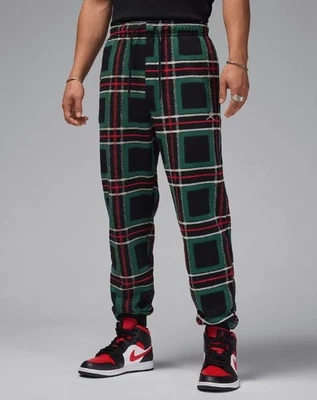 Pantalones deportivos Nike Air Jordan Essentials Holiday polar a cuadros FV7462-010 para hombre XL Foto 1 de 4