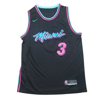 Miami Heat Dwyane Wade Vice Nike Jersey Men’s Size 52 Black Pink Blue - Image 1 of 4