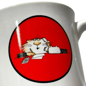 Vintage Fat Cat Becher Büro Schreibtisch Keramik Kaffeetasse Japan Sandra Boynton - Bild 1 von 14