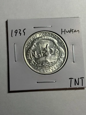 1935 50¢ Hudson Commemorative Half Dollar Rare Tough Commem Nice Strike - Image 1 of 4