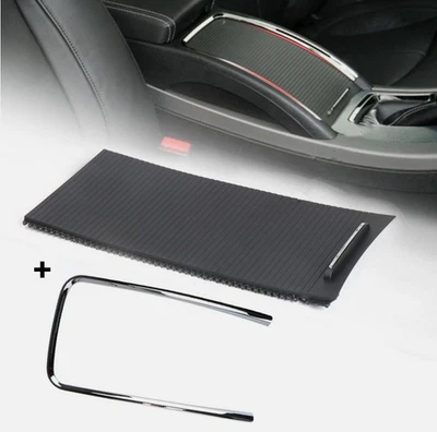 Black Center Console Roller Blind Cover+Plating Trim For Buick LaCrosse 2010-13 - Imagem 1 de 4