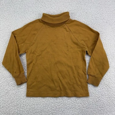 Camiseta Vintage Años 60 70 Manga Larga Cuello Alto Amarillo Mostaza Niños 2-4T Foto 1 de 4