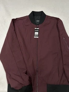 Express Men's Lightweight Bomber Jacket Size Small burgundy Winetasting - Picture 1 of 7