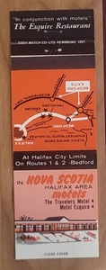 Matchcover Canada Nova Scotia Halifax Esquire Motel - Picture 1 of 2