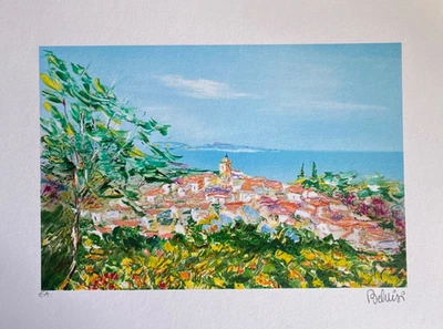 МАРСЕЛЬ БЕЛЬВИЗИ (1940) ОРИГИНАЛЬНАЯ ЛИТОГРАФИЯ ПЕЙЗАЖНАЯ ПЕЧАТЬ ПОДПИСАННОЕ ПРОИЗВЕДЕНИЕ ИСКУССТВА ФРАНЦУЗСКИЙ - Изображение 1 из 4