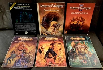 D&D Básico BECMI Lote Reglas Cyclopedia Gazetteer Criatura Catálogo Módulo Holmes Foto 1 de 4