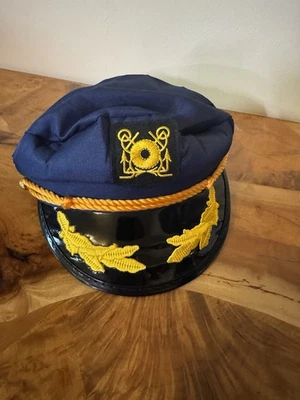 Costume Yacht Captains Hat - Embroidered Navy Sailor Hat One Size VIP Nightlife - Image 1 of 4