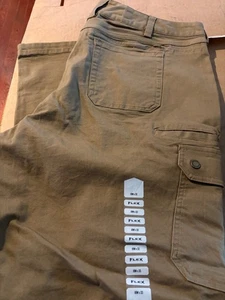 Duluth Trading Co Curvesetter Waistband Cargo Pants Women's Size 18x33 Tan NWT - Picture 1 of 10