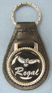 Buick REGAL Eagle Black Leather #3222 Key ring 1973 1974 1975 1976 1977 1978 - Picture 1 of 3