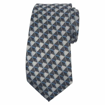 PERRY ELLIS PORTFOLIO Mens Necktie Black Blue Gray Classic 3.15 Designer Tie - Image 1 of 4