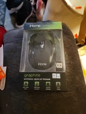 Computer optical mouse - available in classic corded or graphite wireless, black - Image 1 of 2