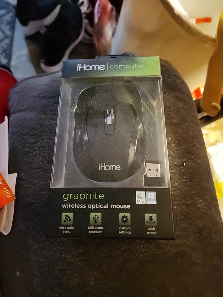 Computer optical mouse - available in classic corded or graphite wireless, black - Image 1 of 2