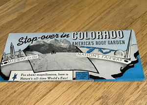 BROCHURE STOP-OVER IN COLORADO, AMERICA'S ROOF GARDEN anni '40 - Foto 1 di 9