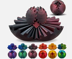 3D Printed Gear Ball Spin Fidget Toy Stress Relief Toys Christmas Stuffer Gift - Picture 1 of 6