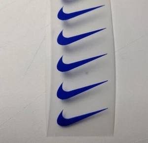 🔵 2" Nike Swoosh Iron-On Transfers: Royal Blue, 5 Pack! - Picture 1 of 2