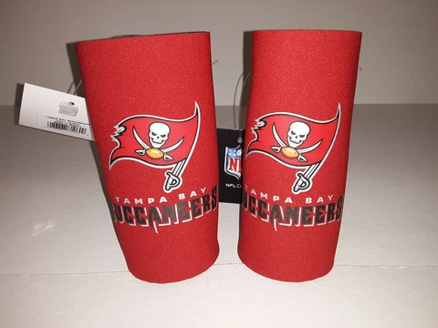 Tampa Bay Buccaneers NFL 2 pack Ultra Slim Can Koozie cooler hugger Cover