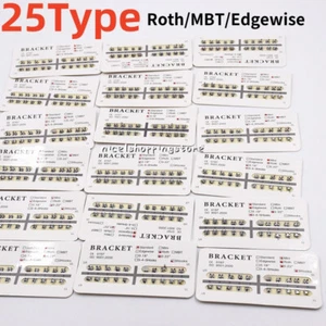 Paquete de 10 brackets metálicos para ortodoncia dental Roth/MBT/Edgewise 018''022 3/345 - Imagen 1 de 107