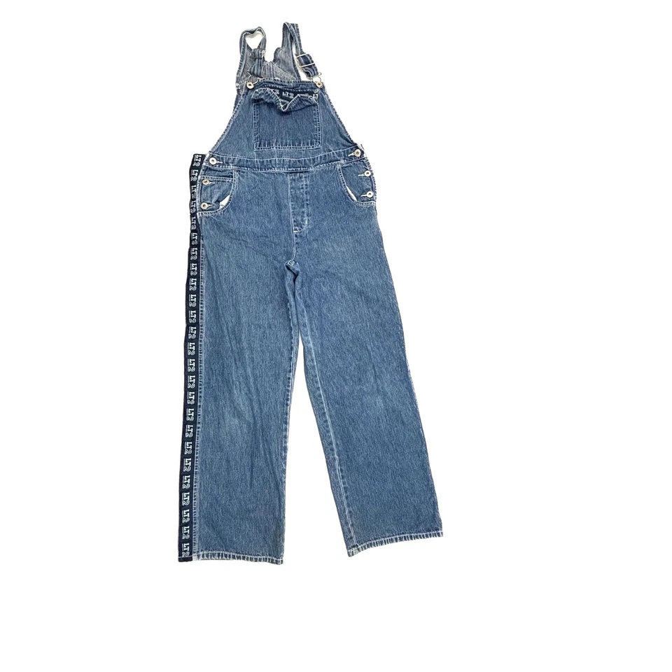 Mono a rayas laterales Limited Too para mujer talla 3 azul lavado oscuro vaquero Foto 1 de 3