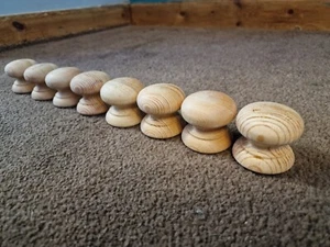 X8 Pine Rustic Furniture Wooden Knobs.. - Picture 1 of 15