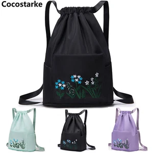 Waterproof Drawstring Bag Gym Bag String Bag Sackpack Cinch Shoulder Backpack - Picture 1 of 27