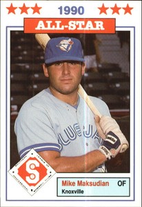 1990 Southern League All-Stars Don Jennings #4 Mike Maksudian