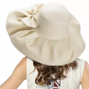 1pz Cappelli a tesa larga pieghevoli Kentucky Derby Floppy Caps accessori copricapo donna - Foto 1 di 25