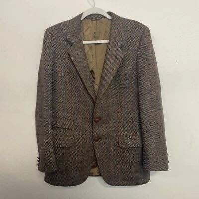 Ermenegildo ZEGNA Brown gold Tweed WOOL ALAPCA Herringbone Blazer  40 chest - Image 1 of 4