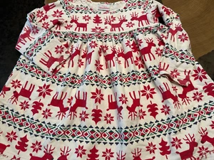 HANNA ANDERSSON REINDEER SNOWFLAKE FAIR ISLE DRESS SZ 4 - Picture 1 of 4