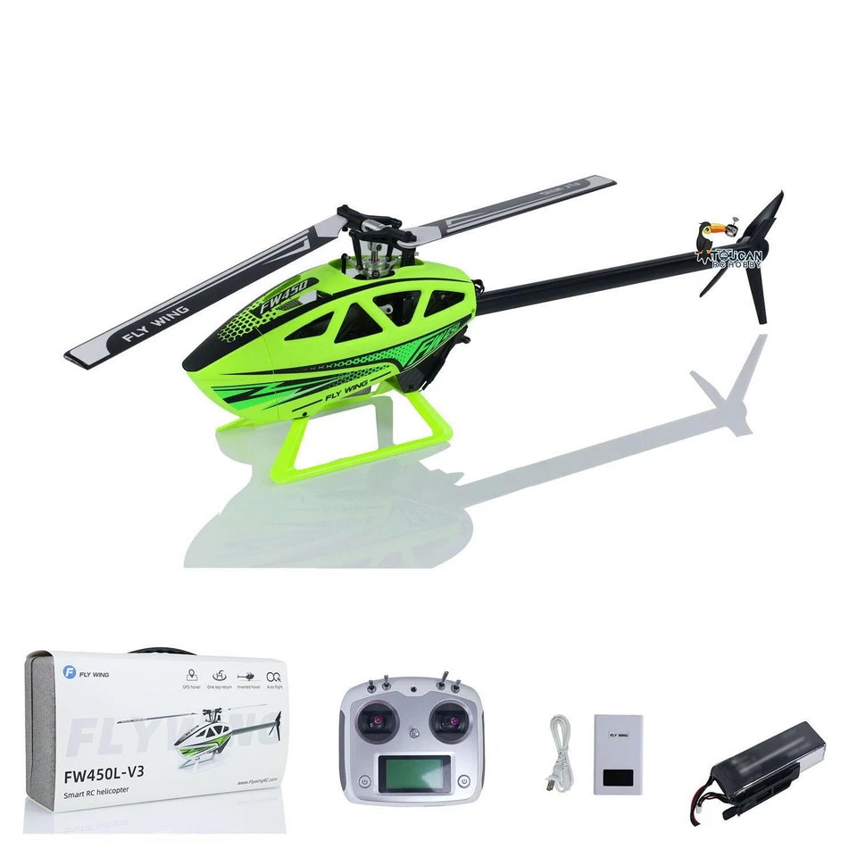 RC FLYWING 450L V3 Smart Helicopter RTF Drone GPS Hover Aerobatic One Key Return - Image 1 of 4