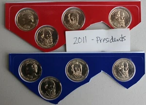 2011 Presidential Dollar Coins 8 P and D From Mint Set Blister Pack Cellos BU $1 - Bild 1 von 4