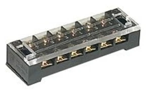 1 PIECE - CLEAR COVER BARRIER STRIP 6 POSITION EACH SIDE BLACK # BSC-6/64-8006 - Imagen 1 de 2