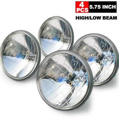 Faros halógenos redondos de 5,75" haz HI/LO para Chevrolet Corvair 1960-1969 D 4 un. Foto 1 de 4