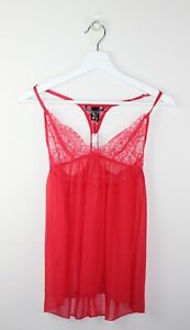 Victoria's Secret Size XS 6 Red Lace Unlined Sheer Slip