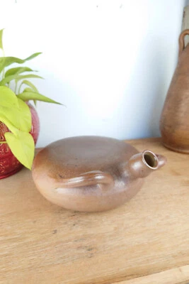 Bouillotte Ancienne en Grès – Sans Bouchon – Déco Vintage - Photo 1/4