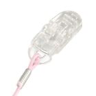 (Monaural)Hearing Aid Holder Transparent Clip Pink Rope Nylon Easy Fixing Ids